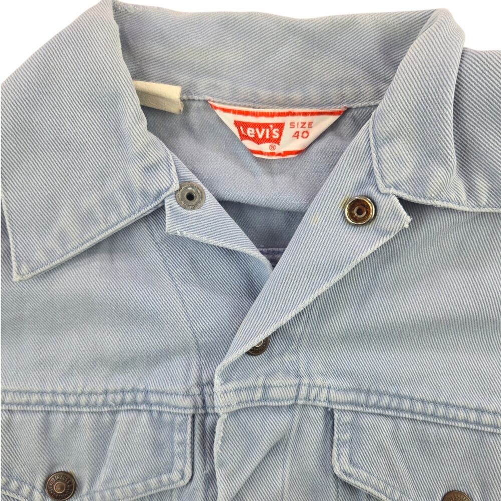 Levi's | Vintage 1970's Light Blue Jean Jacket | Size 40 (Medium) - Picture 2 of 6